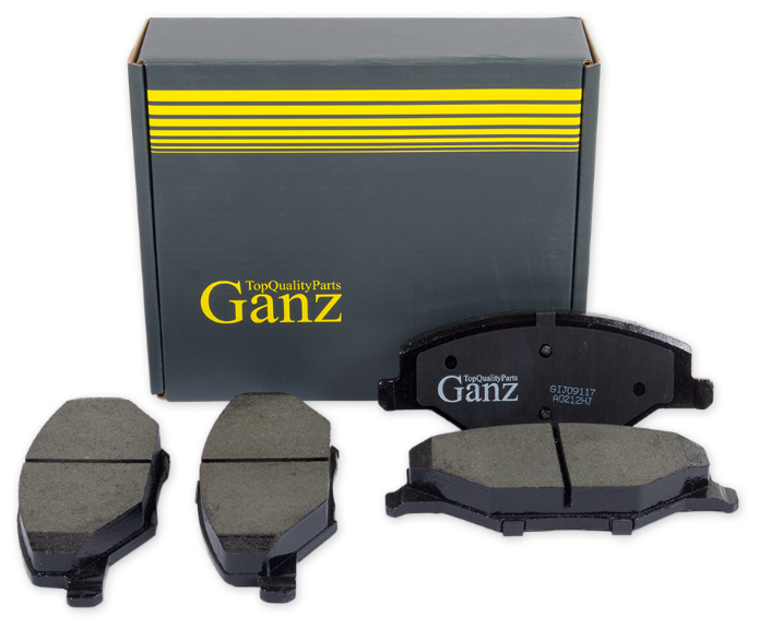 Дисковые тормозные колодки передние GANZ GIJ09117 для Skoda Rapid Volkswagen Polo (4 шт.)