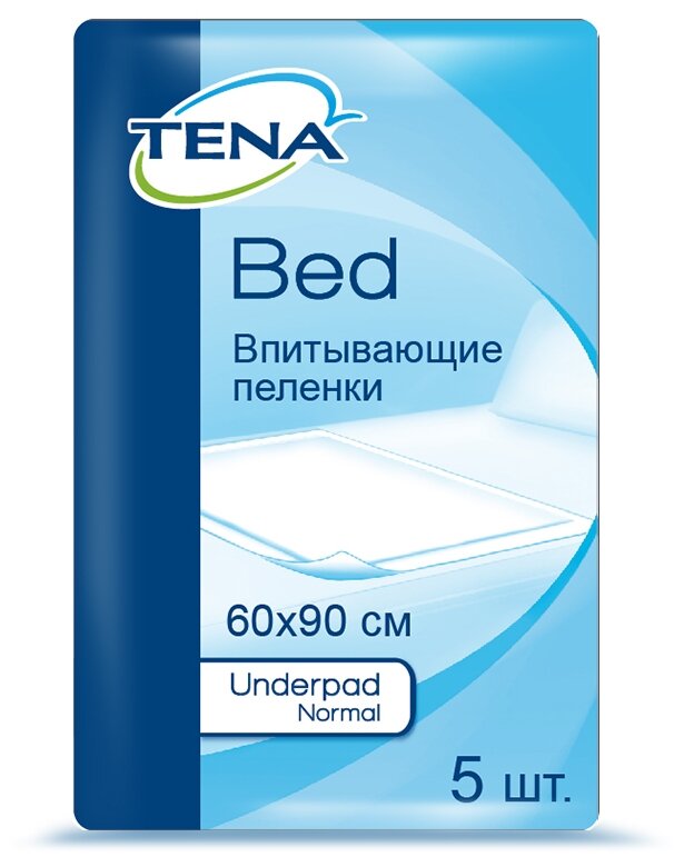 Простыни TENA Bed Underpad Normal впитывающие 770057 60 х 90 см (5 шт.)