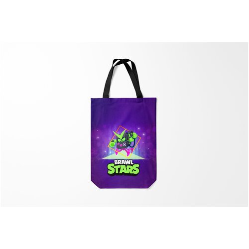 фото Сумка-шоппер / 31х42 см / геймерам / brawl stars stars. virus 8 bit burnettie
