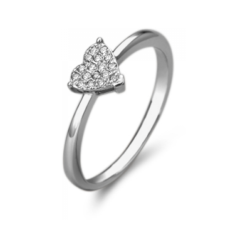 PLATINA jewelry Кольцо из белого золота c бриллиантами 01-1560-01-101-1120-30, размер 17