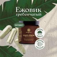 Ежовик гребенчатый Amazonica. Экстракт - 3% эринацинов 60 капсул по 600мг. Ноотроп. Адаптоген.