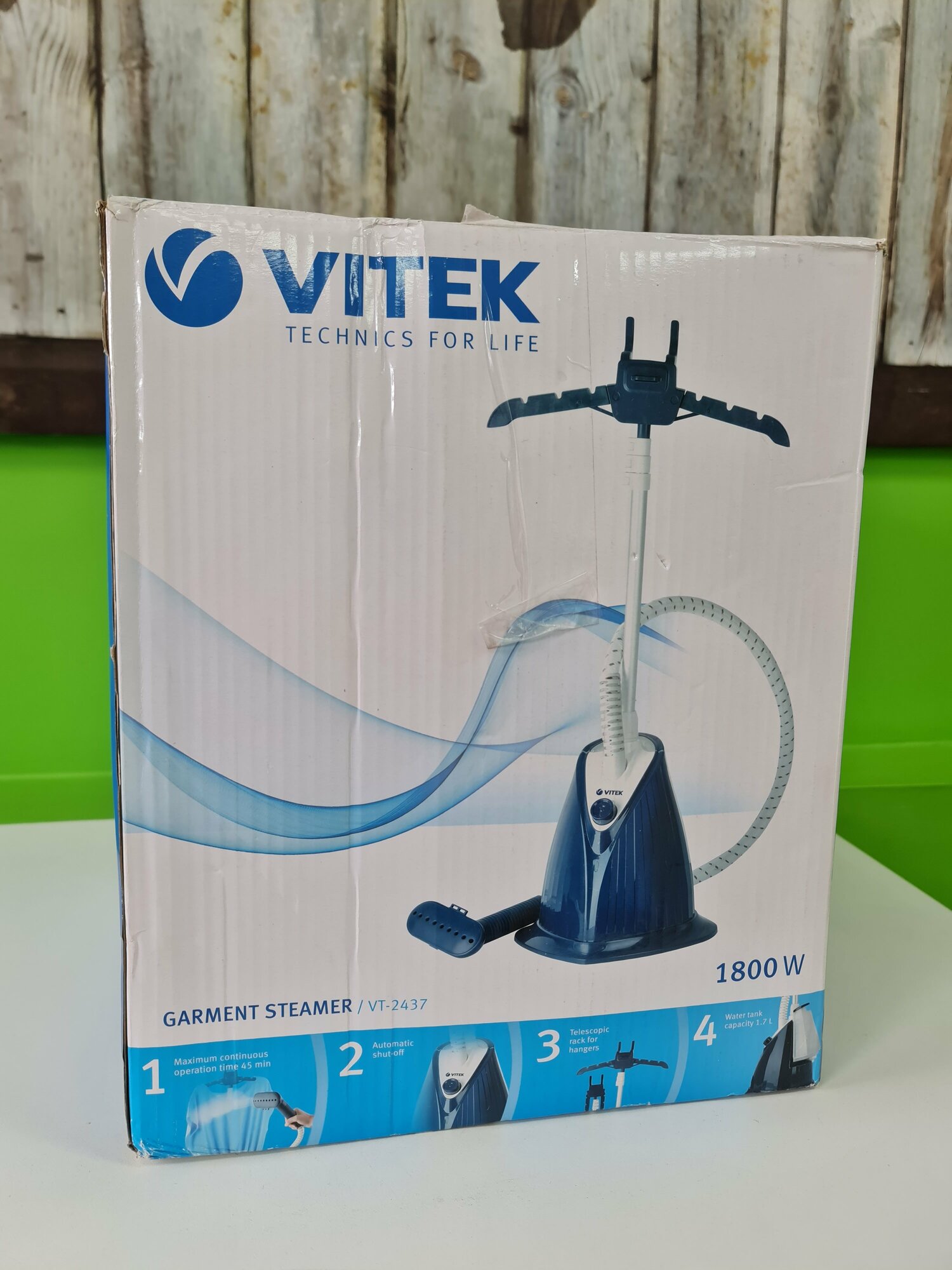 Отпариватель напольный VITEK VT-2437, синий / белый [2437-vt-01] - фото №17