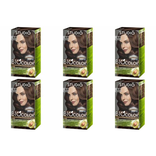 Studio Professional Essem Hair Краска для волос BioColor, 6.45 Каштановый, 115 мл, 6 шт.