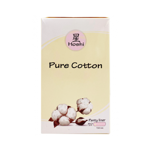 HOSHI Pure Cotton Прокладки гигиенические ежедневные Panty Liner (150мм), 40шт