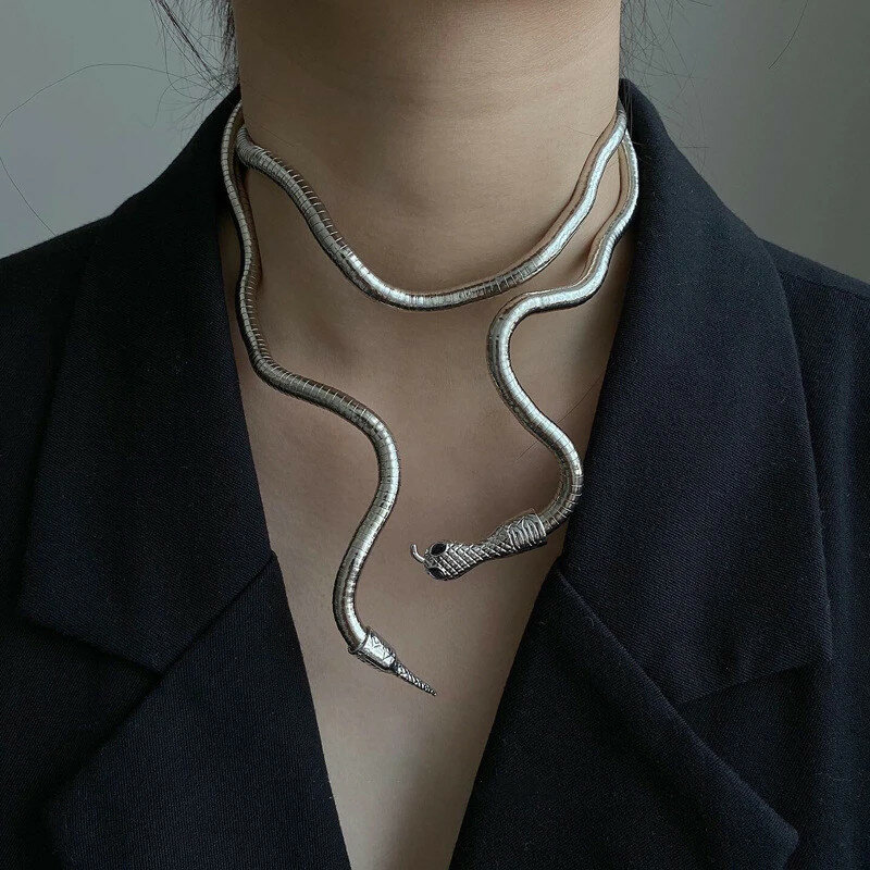 Колье Змеиное ожерелье 92 см., украшение в виде гибкой змеи: на шею, пояс, руку, ногу