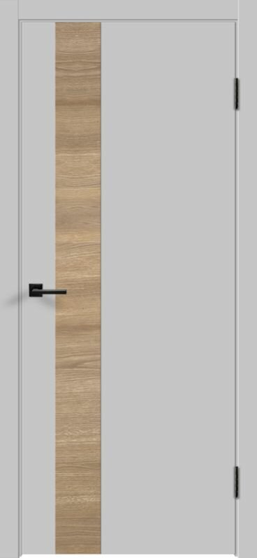 фото Полотно экошпон GALANT DUO 2 глухое без притвора Светло-серый Эмалит, 800х2000, LR, б/врезки замка и петель, кромка ABS 2мм с 4х ст, цвет.