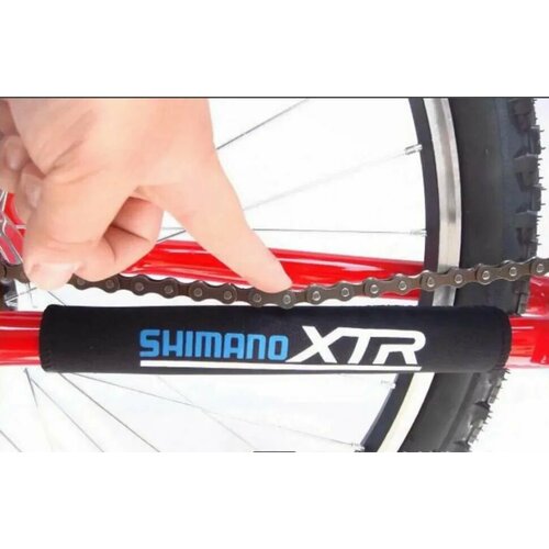Защита пера рамы велосипеда от цепи под SHIMANO (чехол из плотной ткани на липучке).