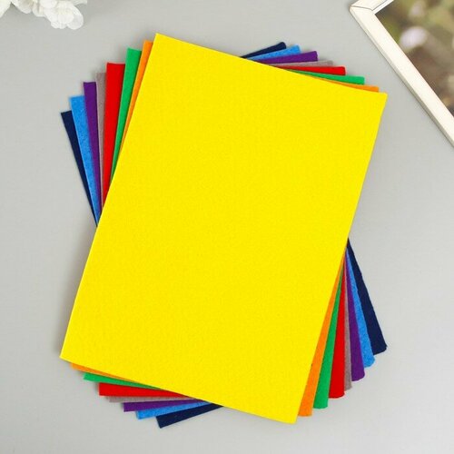 Набор мягкого фетра Астра 8 шт ассорти 3 мм 400 гр 20х30 см 519₽