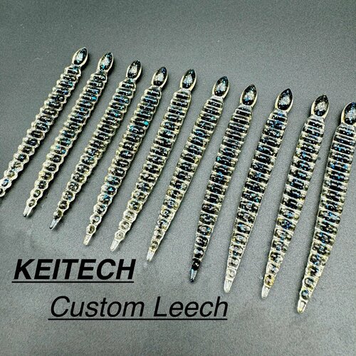 Силиконовая приманка KEITECH Custom Leech 8 см (упаковка - 10 шт) на окунь, щуку, судак