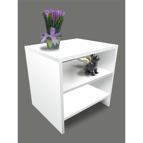 Тумба прикроватная Mipoline Минима-1, белая, 40х33,5х42