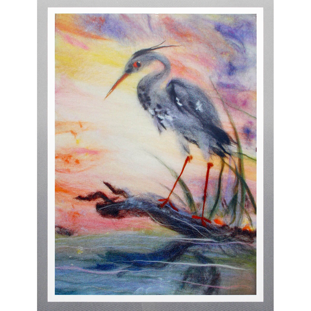 фото Набор для валяния (живопись цветной шерстью) 'Цапля' 21x29,7см (А4)