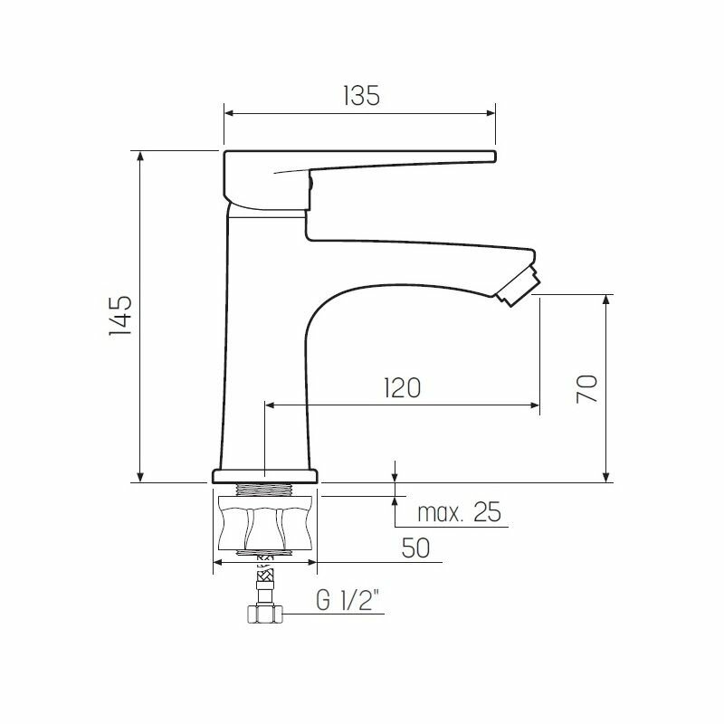 Смеситель для умывальника РМС SL141-001F, гарантия