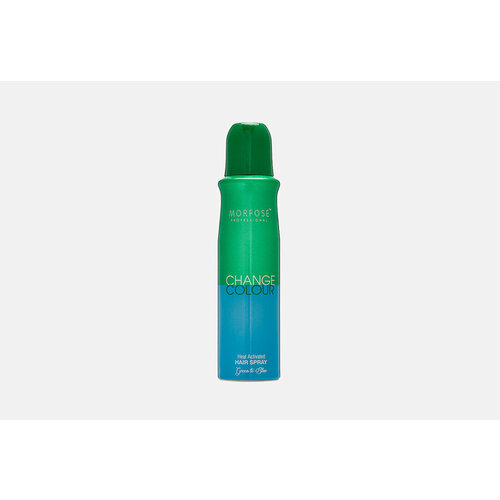 Термохромная спрей-краска для волос Morfose CHANGE COLOUR HAIR SPRAY Green to Blue / объём 150 мл