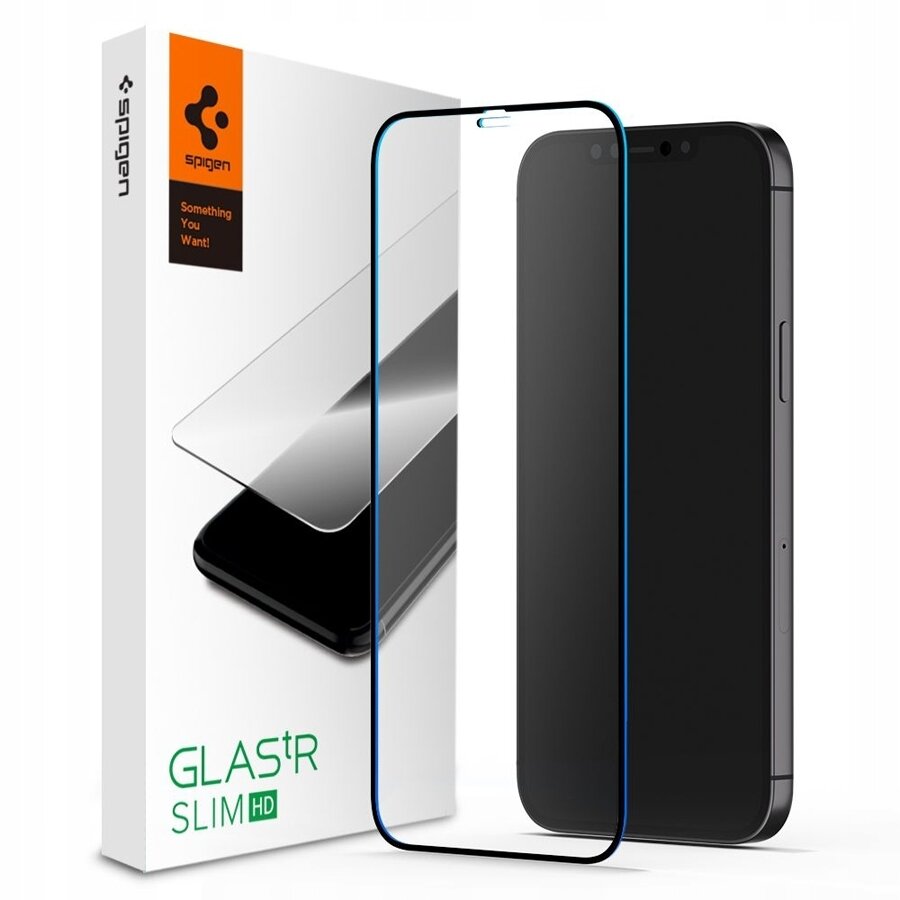 Защитное стекло SPIGEN для iPhone 12 Pro Max - Full Cover Black HD - Черный - AGL01468