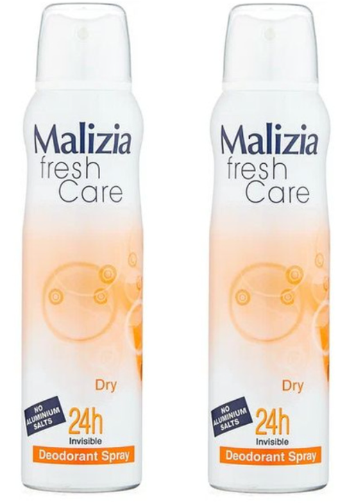 Дезодорант-антиперспирант Malizia Fresh Care Dry, 150 мл, 2 шт.