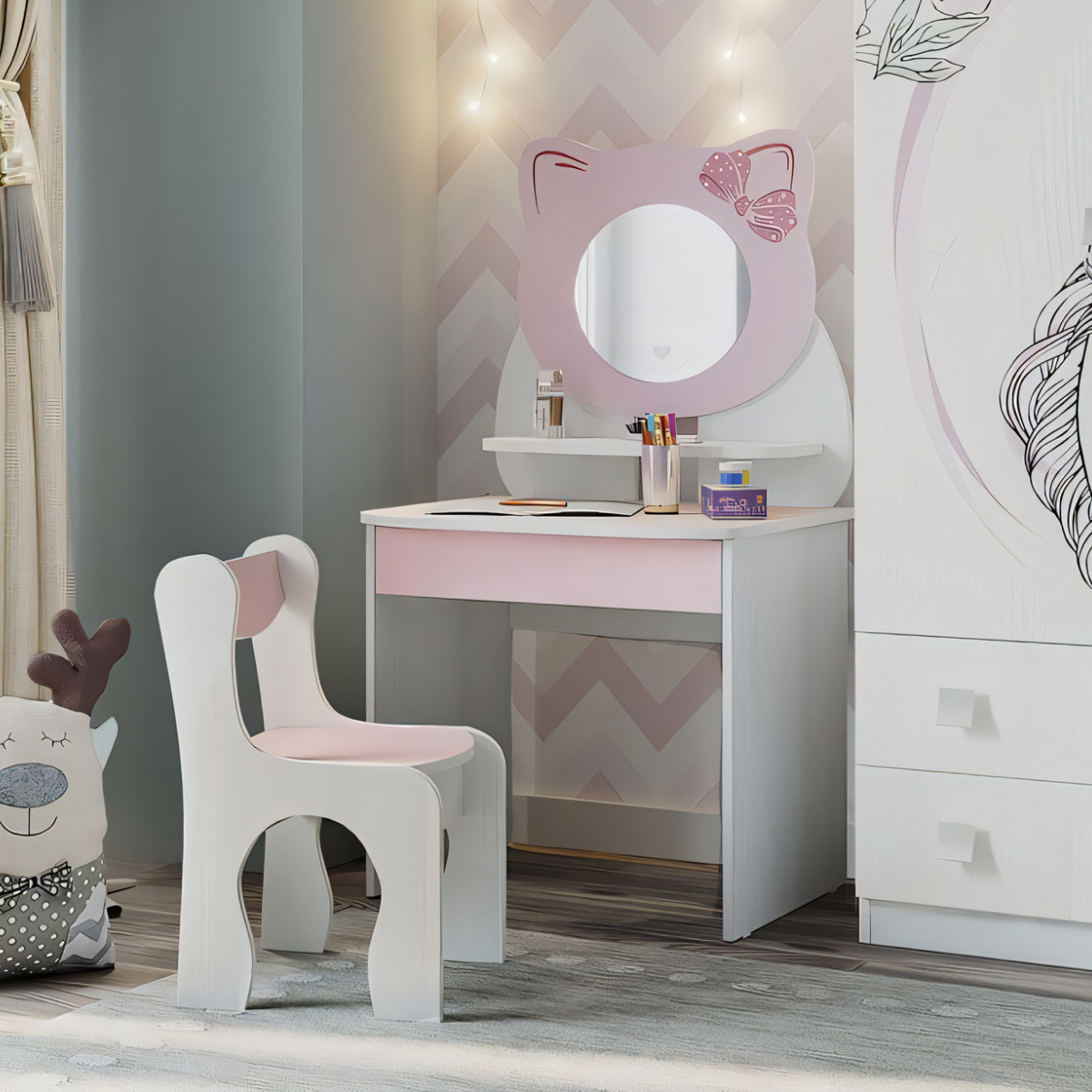 Набор детской мебели Котенок/Розовый