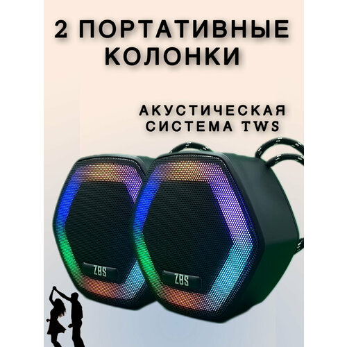 Портативные акустические колонки ZBS беспроводные 2 шт 219900₽