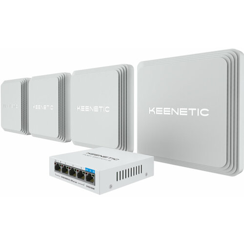 Wi-Fi система Keenetic Orbiter Pro 4-Pack комплект orbiter pro 4 pack poe switch 5 bundle