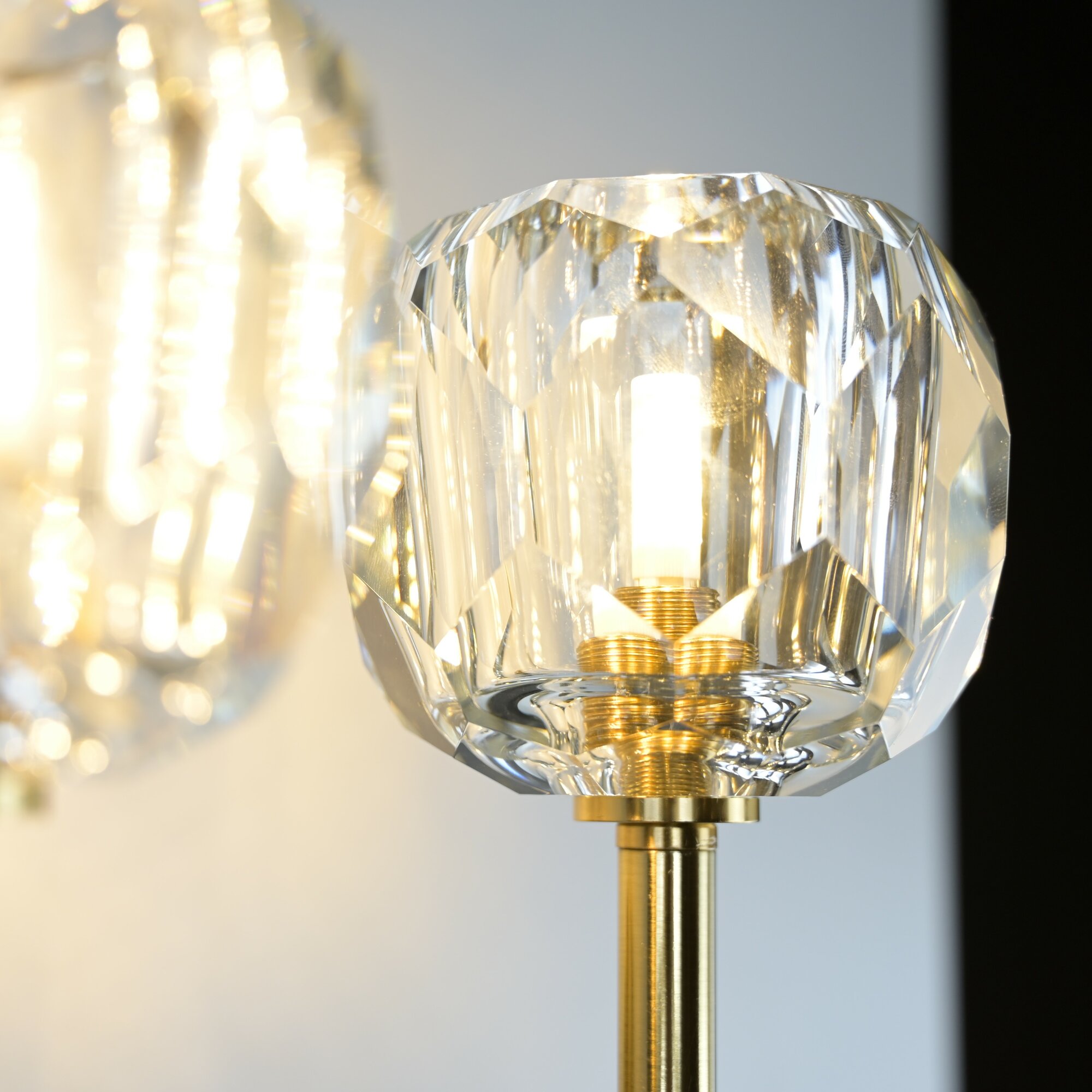 Бра RH Boule de Cristal Double Sconce Brass