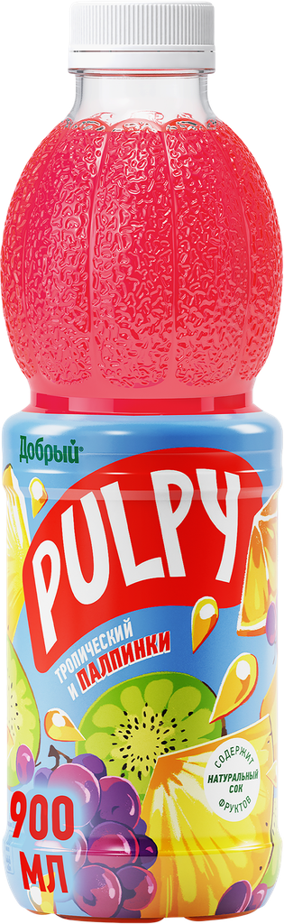 Напиток сокосодержащий добрый Pulpy Тропический, 0.9л