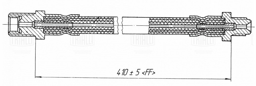 Шланг торм. для а м урал 375 4320 5557 5323 перед. L=410мм (короткий) перед HCV Trialli BF 4518