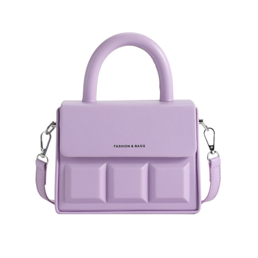 фото Женская сумка-сэтчел ZHIYU яркий ромб фиолетовая