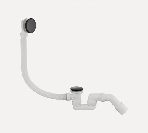 Изображение товара Автоматический слив-перелив для ванны Grocenberg GB230BL, цвет: Черный Матовый