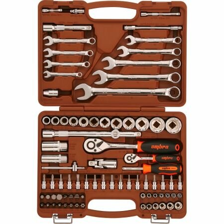 Набор универсального инструмента OMBRA 1/4", 1/2"DR (82 предм.) OMT82S12