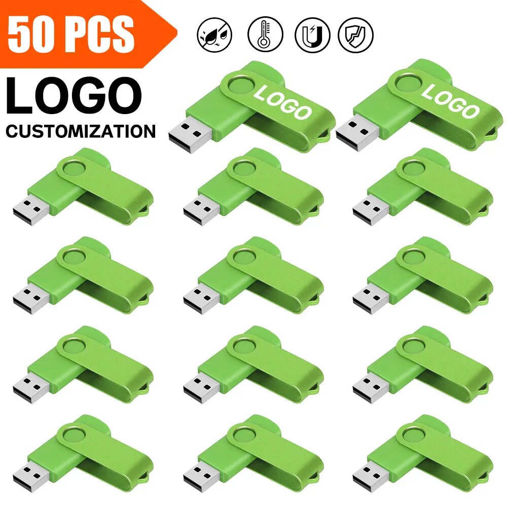 USB-флешки oeny 4/8/16/32 ГБ 8 ГБ, green 50pcs