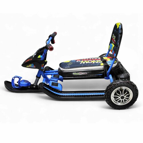 Электроснегокат Snow Razor Pro Mini синий принт2