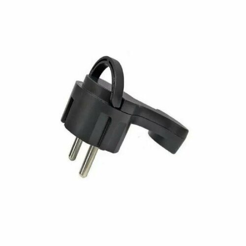 Ecola base Вилка угловая плоская За шкаф Черная с заземлением 16А 250V 188₽