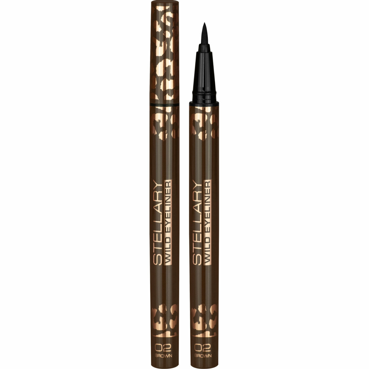 Фетровая подводка для глаз Stellary Wild Eyeliner, тон 02 Коричневый, 0,80 мл