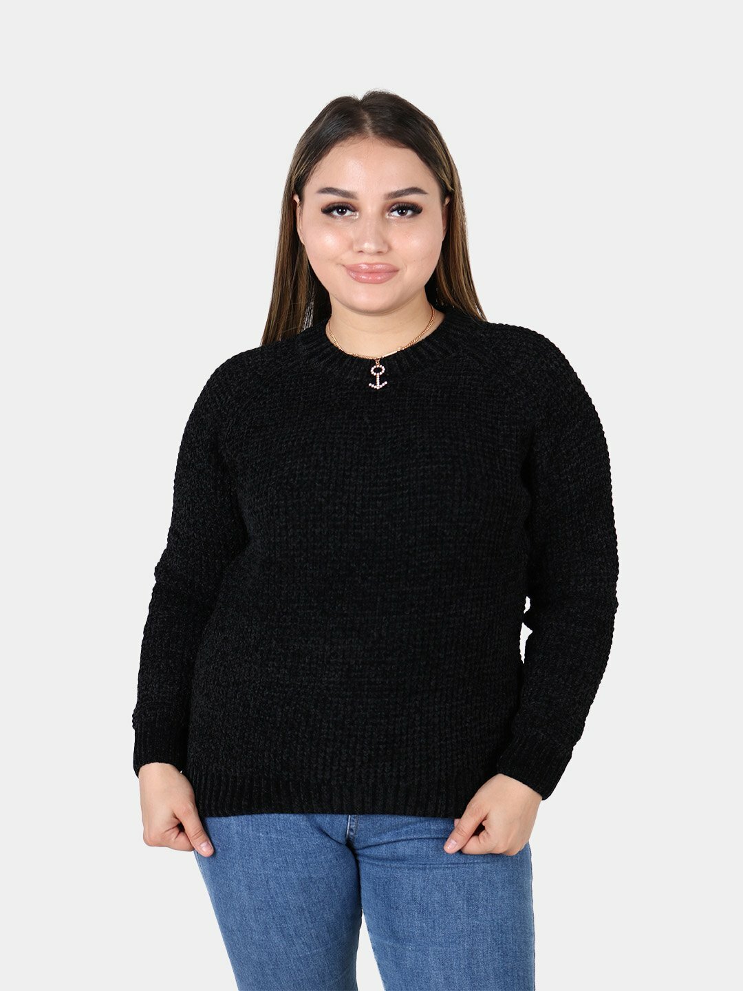 Свитер размер One Size, , черный