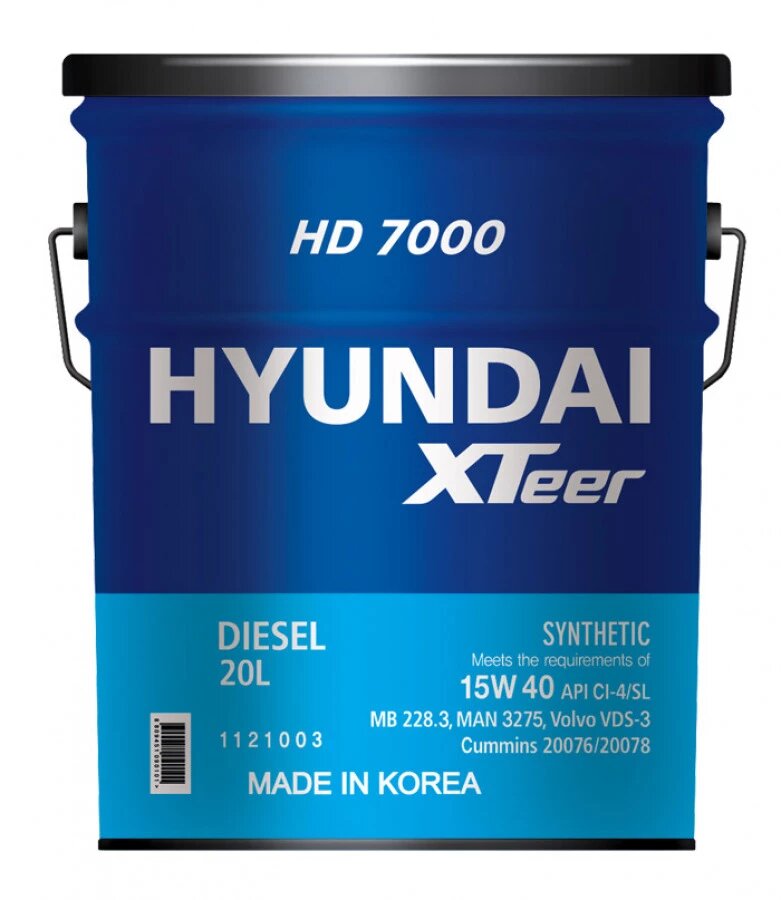 Hyundai XTeer HD 7000 15W40 CI-4 (NEW), 20L