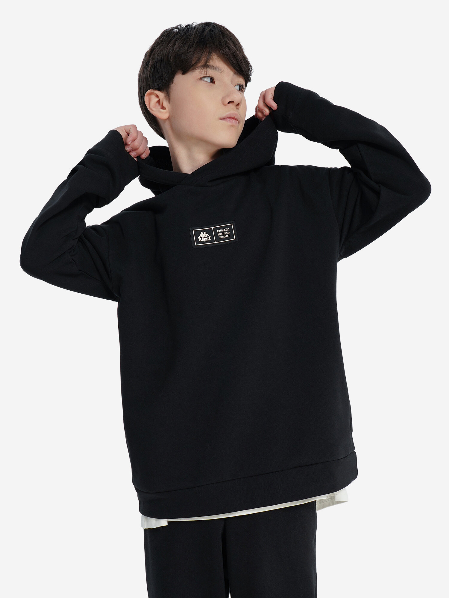 Худи Kappa, размер 158-164, черный — фото 1