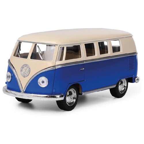 Микроавтобус Serinity Toys 1962 Volkswagen Classical Bus 5377DKT 1:32, 13 см, синий