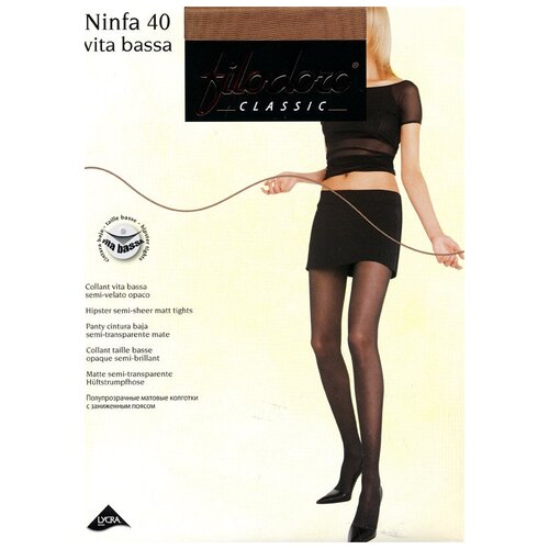 Колготки Filodoro Classic Ninfa Vita Basa, 40 den, черный