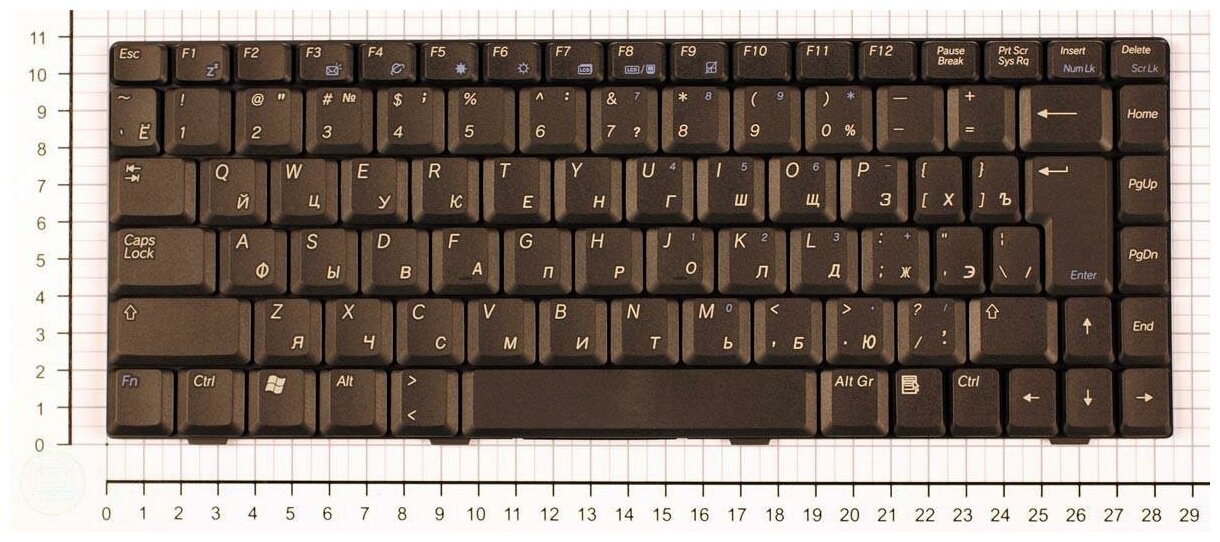 Клавиатура для ноутбука Asus W5 русская черная версия 2