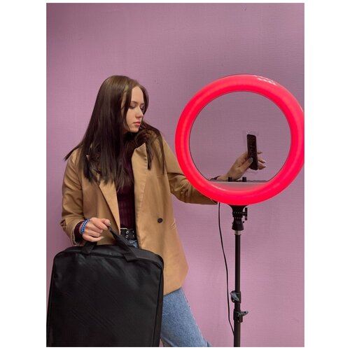 Кольцевая лампа 45 см цветная для тик-ток RGB штатив 21 пульт ду 510000₽