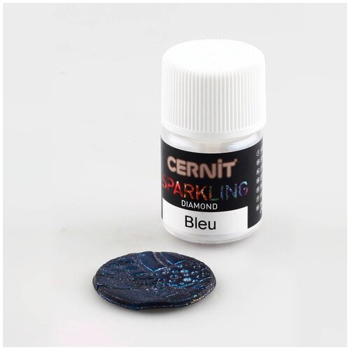 фото Ce6120005 мика-порошок (слюда) diamond/бриллиантовый 'sparkling powder' 5гр. cernit (200 bleu/голубой)