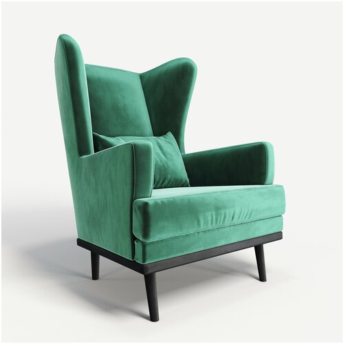 Мягкое кресло с ушами Фантазёр Z-13 на высоких ножках, для отдыха и чтения книг. В гостиную, балкон, спальню и переговорную комнату.