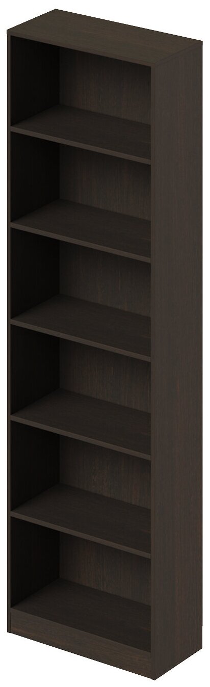 Стеллаж деревянный напольный, книжный стеллаж лофт, для книг, для цветов Daily 60 600х280х2010 Венге темный
