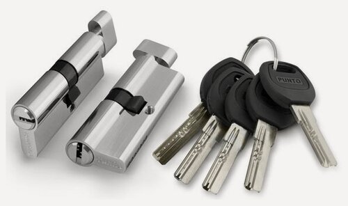 Изображение товара Цилиндровый механизм (A202/100) A2002Knob100(50+10+40) с вертушкой SN никель