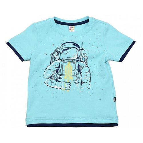 фото Футболка mini maxi, размер 98, светло-бирюзовый