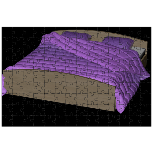 фото Магнитный пазл 27x18см."кровать, подушка, потолок" на холодильник lotsprints
