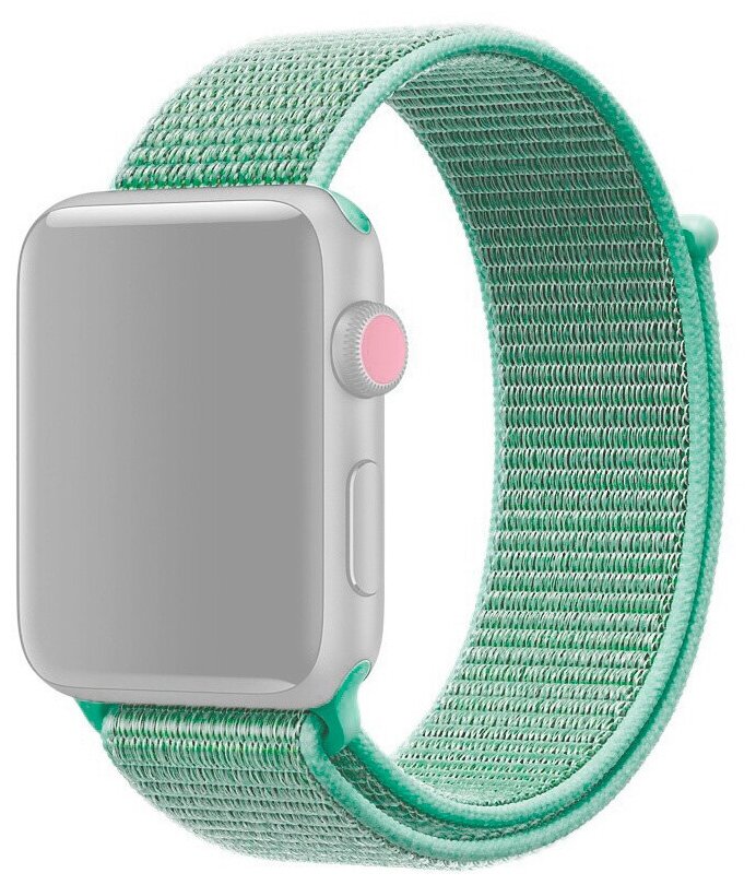 Ремешок для Apple Watch 1-6/SE 42/44 мм нейлоновый InnoZone - Мятный (APWTNY42-37)