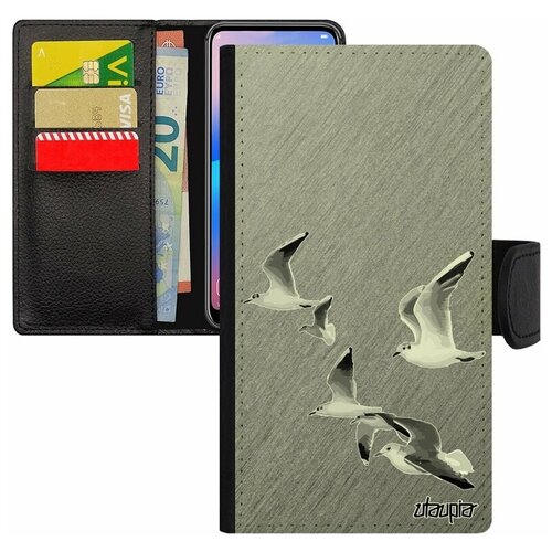 фото Чехол книжка на телефон iphone 7, "чайки" моевка море utaupia