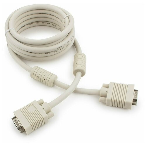 Кабель Cablexpert VGA - VGA (CC-PPVGA-10), 3 м, белый кабель cablexpert vga vga cc ppvga 10 b 3 м черный