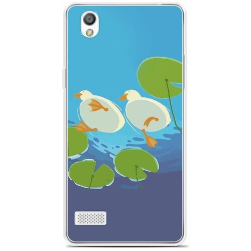 Силиконовый чехол на Oppo A51 Утки / для Оппо А51
