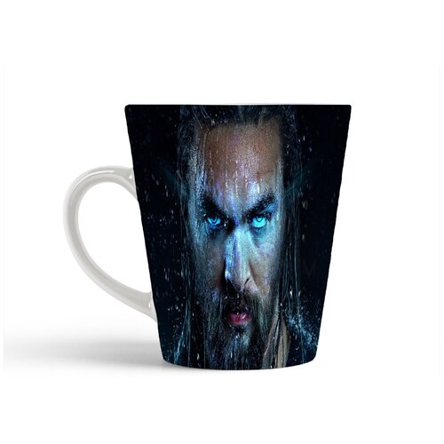 фото Кружка-латте coolpodarok аквамен джейсон момоа крупный план капли